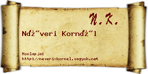 Néveri Kornél névjegykártya